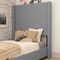 Flash Furniture Gray Twin Platform Bed with Tufted Headboard YK-1077-GY-T-GG - alternate 4